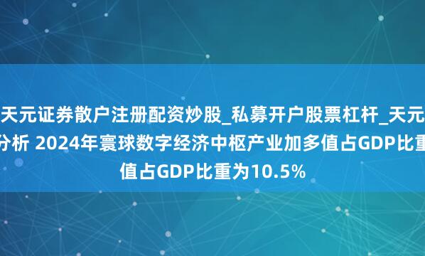 天元证券散户注册配资炒股_私募开户股票杠杆_天元融资行情分析 2024年寰球数字经济中枢产业加多值占GDP比重为10.5%