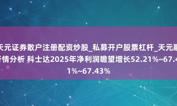 天元证券散户注册配资炒股_私募开户股票杠杆_天元融资行情分析 科士达2025年净利润瞻望增长52.21%~67.43%